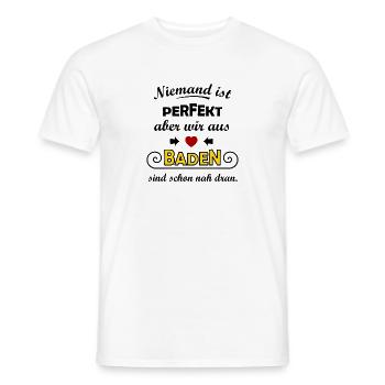Baden - Männer T-Shirt - Weiß - Vorne - AI Model Male 178 dark (178cm)