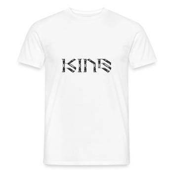 King / König - Männer T-Shirt - Weiß - Vorne - AI Model Male 178 dark (178cm)