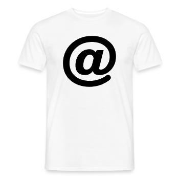 Symbole du signe Arobase - T-shirt homme - blanc - Devant - AI Model Male 178 dark (178cm)