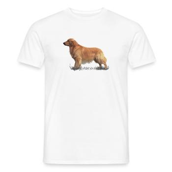 Golden retriever - T-shirt uomo - bianco - Fronte - AI Model Male 178 dark (178cm)