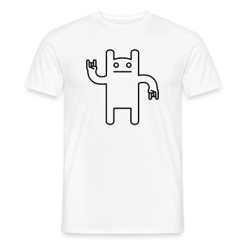 Monster Rock | Lustiges Manga Festival Design - Männer T-Shirt - Weiß - Vorne - AI Model Male 178 dark (178cm)