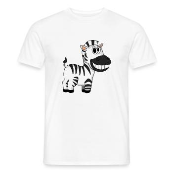 zèbre - T-shirt homme - blanc - Devant - AI Model Male 178 dark (178cm)