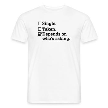Single? - Junggesellenabschied Party Crew - Männer T-Shirt - Weiß - Vorne - AI Model Male 178 dark (178cm)