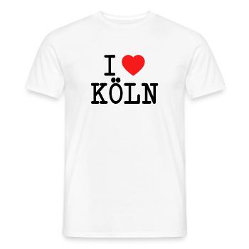 J'adore Cologne I Love Cologne Fan de carnaval de Cologne - T-shirt homme - blanc - Devant - AI Model Male 178 dark (178cm)