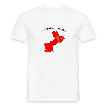 languedoc-roussillon - T-shirt homme - blanc - Devant - AI Model Male 178 dark (178cm)