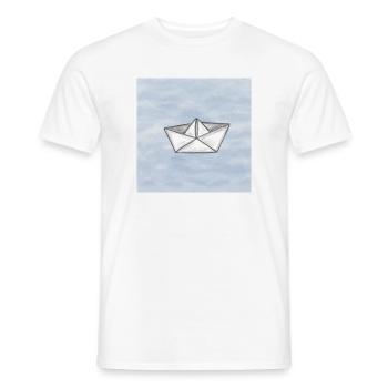 Papierschiff - Männer T-Shirt - Weiß - Vorne - AI Model Male 178 dark (178cm)