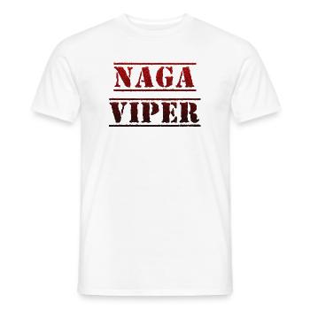 Naga Viper, Hot Chili mit vielen Scoville - Männer T-Shirt - Weiß - Vorne - AI Model Male 178 dark (178cm)