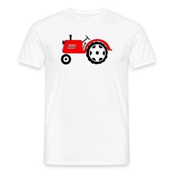 Ackerschlepper rote Landmaschine - Männer T-Shirt - Weiß - Vorne - AI Model Male 178 dark (178cm)