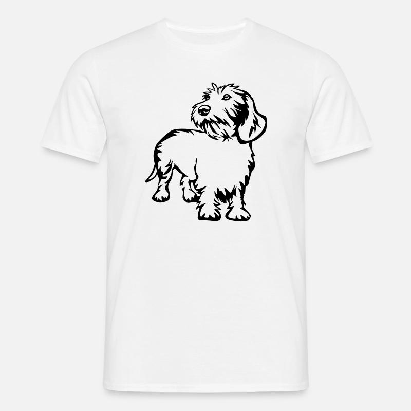 Dackel - Männer T-Shirt - Weiß