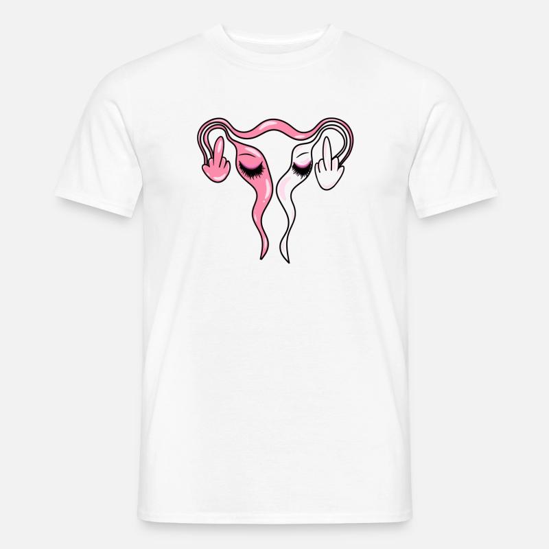 Eierstöcke / Gebärmutter mit Lashes - Männer T-Shirt - Weiß