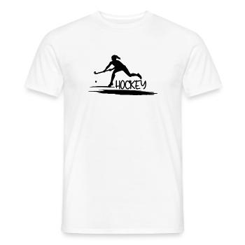 Field Hockey Girl Player cool gift - Men's T-Shirt - white - Front - AI Model Male 178 dark (178cm)