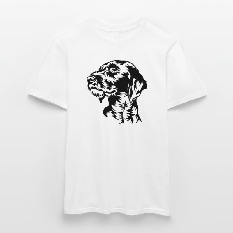 German Wirehaired Pointer head Men's T-Shirt