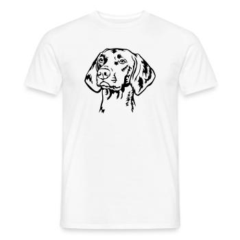 Magyar Vizsla head - Men's T-Shirt - white - Front - AI Model Male 178 dark (178cm)