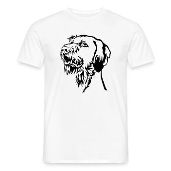 Tête de Magyar Vizsla - T-shirt homme - blanc - Devant - AI Model Male 178 dark (178cm)