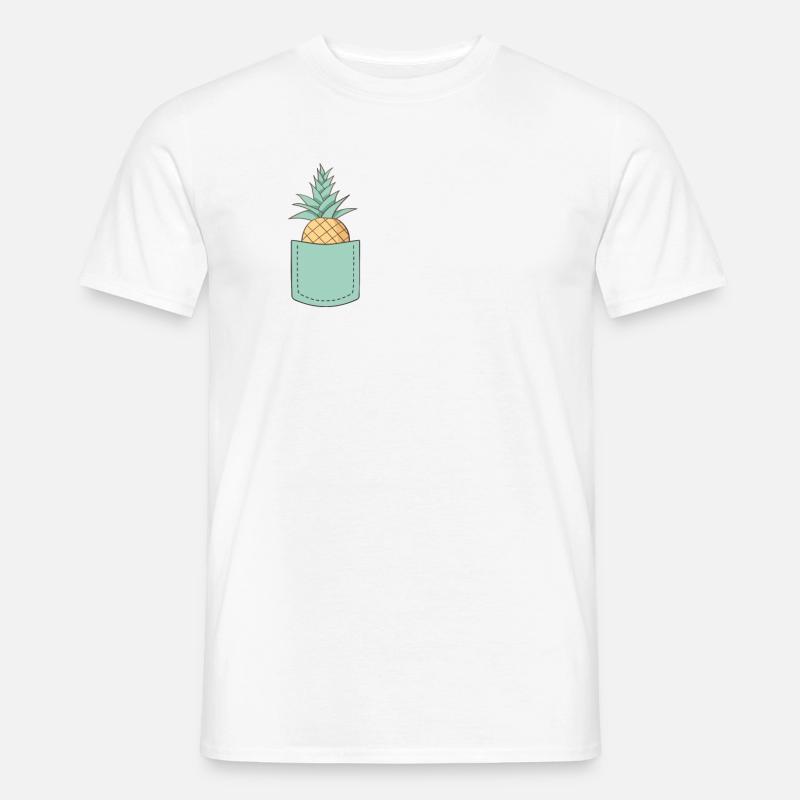 pocket pineapple - Männer T-Shirt - Weiß