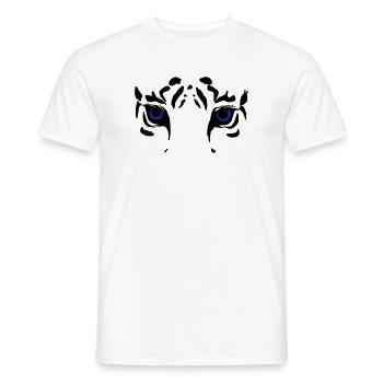 tiger head - Men's T-Shirt - white - Front - AI Model Male 178 dark (178cm)