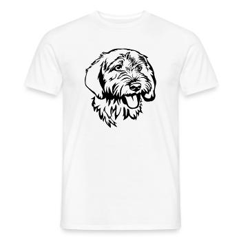 Basset Fauve de Bretagne - Men's T-Shirt - white - Front - AI Model Male 178 dark (178cm)