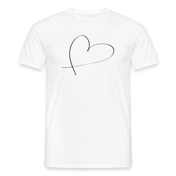 Herz - Männer T-Shirt - Weiß - Vorne - AI Model Male 178 dark (178cm)