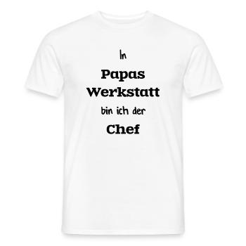 Papa Sohn Heimwerken Werkstatt Handwerk - Männer T-Shirt - Weiß - Vorne - AI Model Male 178 dark (178cm)