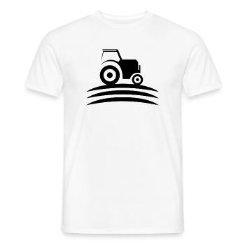 traktor tractor farm farmer symbol farmer Farm - Männer T-Shirt - Weiß - Vorne - AI Model Male 178 dark (178cm)