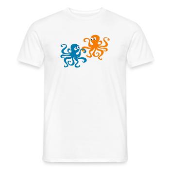 Octopus Valentine’s Day Comic Sea Octopus Enfant - T-shirt homme - blanc - Devant - AI Model Male 178 dark (178cm)