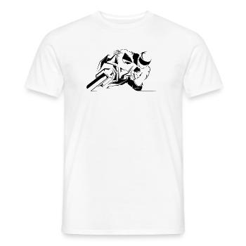 motorrad biker racing symbol icon Symbol Logo - Männer T-Shirt - Weiß - Vorne - AI Model Male 178 dark (178cm)