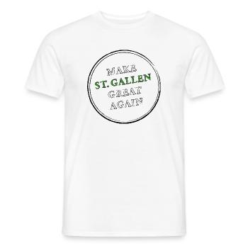 make ST GALLEN great again - Männer T-Shirt - Weiß - Vorne - AI Model Male 178 dark (178cm)