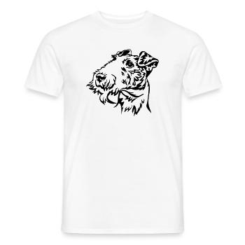 Fox terrier head - Men's T-Shirt - white - Front - AI Model Male 178 dark (178cm)