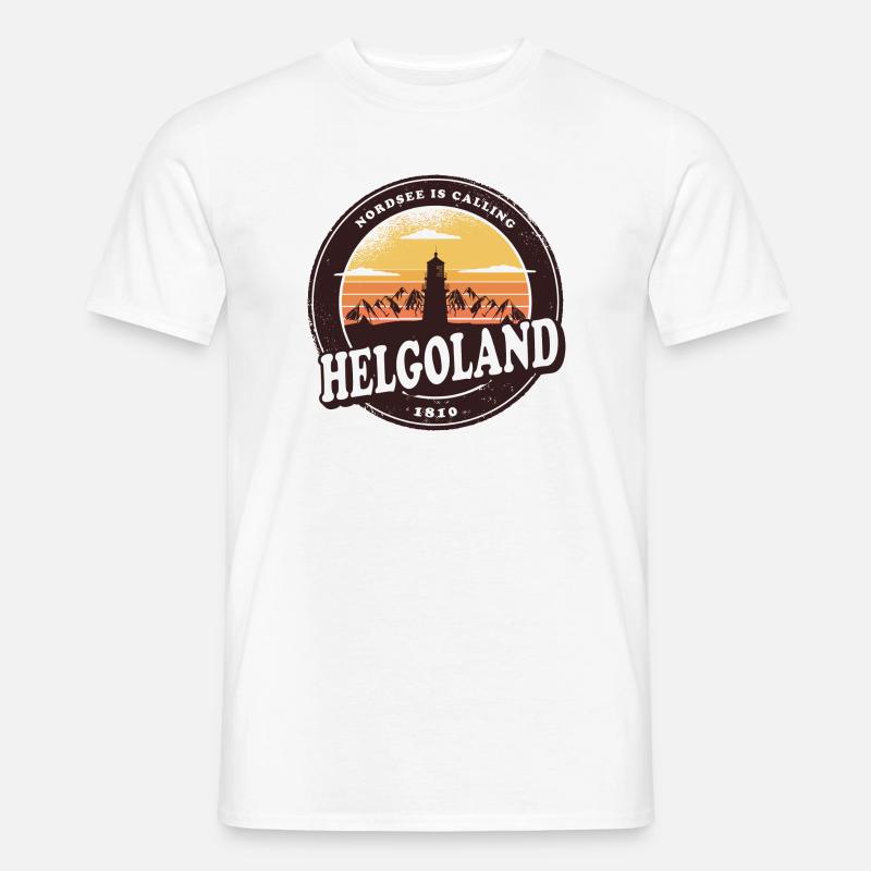 Helgoland Sunset Design / Geschenkidee - Männer T-Shirt - Weiß