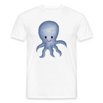 Calmar poulpe - T-shirt homme - blanc - Devant - AI Model Male 178 dark (178cm)