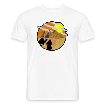 Egypt Egypt Pyramides vacances le Caire Idée cadeau - T-shirt homme - blanc - Devant - AI Model Male 178 dark (178cm)