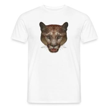 wunderschöne Tier motive, Berglöwen Gesicht - Männer T-Shirt - Weiß - Vorne - AI Model Male 178 dark (178cm)