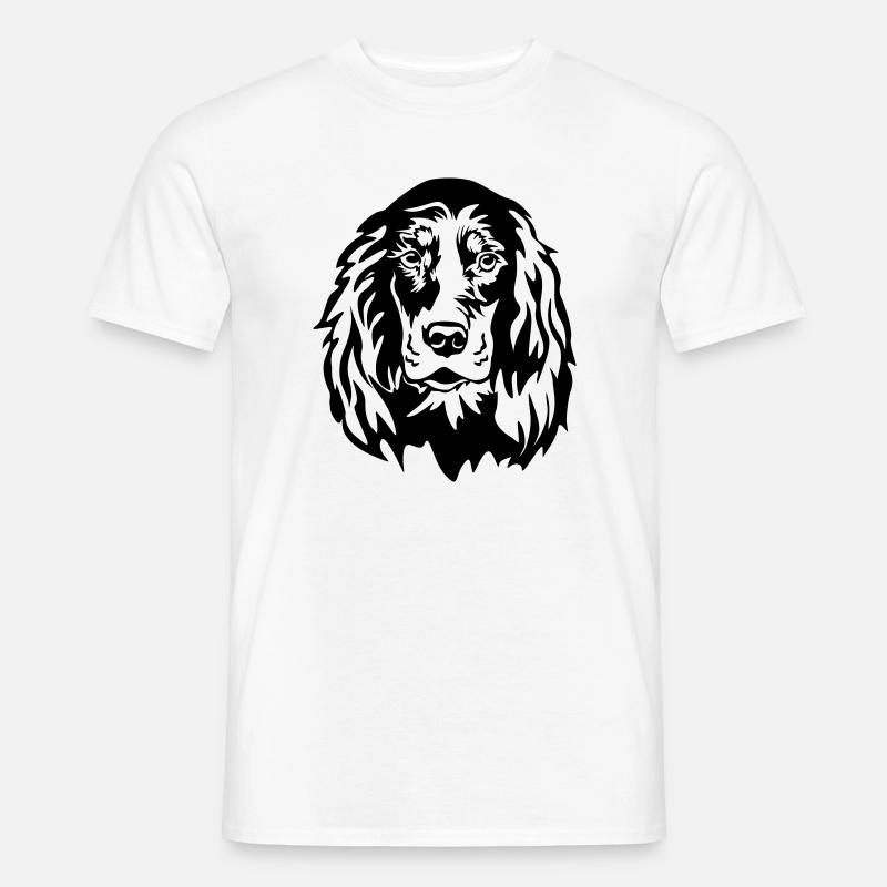 Gordon Setter Kopf - Männer T-Shirt - Weiß