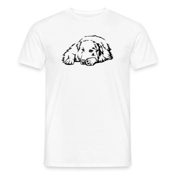 Pyrenees mountain dog - Men's T-Shirt - white - Front - AI Model Male 178 dark (178cm)