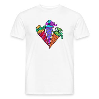 School bag School start school start preschool - Men's T-Shirt - white - Front - AI Model Male 178 dark (178cm)