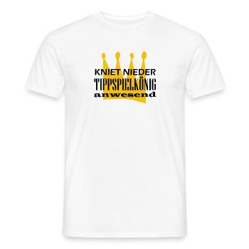 Geschenk Kniet nieder vor dem Tippspiel Gewinner - Männer T-Shirt - Weiß - Vorne - AI Model Male 178 dark (178cm)