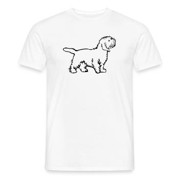 Petit Basset Griffon Vendéen - T-shirt homme - blanc - Devant - AI Model Male 178 dark (178cm)