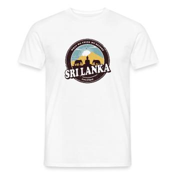 Sri Lanka Buddha Design mit Elefanten / - Männer T-Shirt - Weiß - Vorne - AI Model Male 178 dark (178cm)
