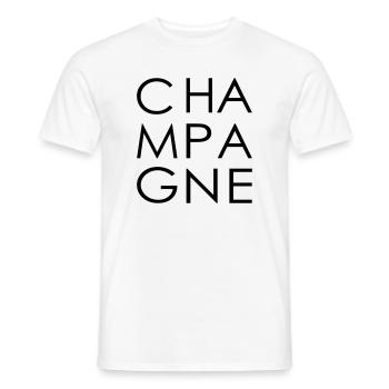 cha mpa gne - Männer T-Shirt - Weiß - Vorne - AI Model Male 178 dark (178cm)