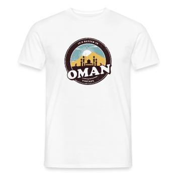 Oman Vintage Mosque Design - Men's T-Shirt - white - Front - AI Model Male 178 dark (178cm)
