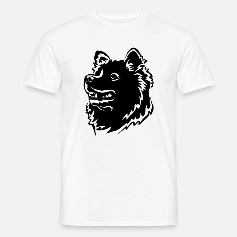 Samojede Kopf - Männer T-Shirt - Weiß