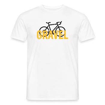 Gravel bike - Men's T-Shirt - white - Front - AI Model Male 178 dark (178cm)