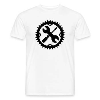 Bike Readyshap Set Logo - Männer T-Shirt - Weiß - Vorne - AI Model Male 178 dark (178cm)