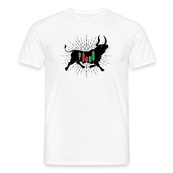 Aktien Bulle - Männer T-Shirt - Weiß - Vorne - AI Model Male 178 dark (178cm)