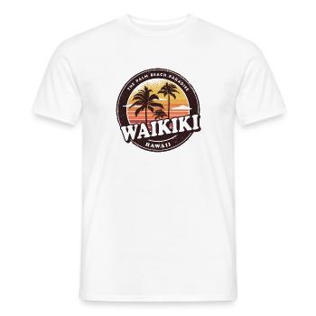 Waikiki Hawaii Vintage Beach Design - Men's T-Shirt - white - Front - AI Model Male 178 dark (178cm)