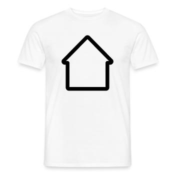 Minimales Hausumriss-Icon für Haus und Eigentum - Männer T-Shirt - Weiß - Vorne - AI Model Male 178 dark (178cm)