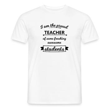 Drôles de profs proverbes - T-shirt homme - blanc - Devant - AI Model Male 178 dark (178cm)