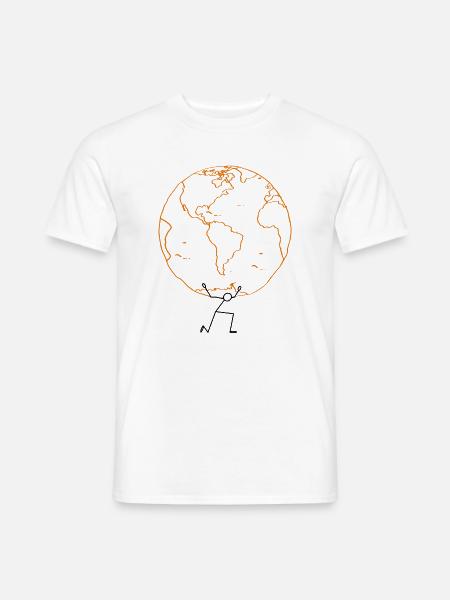 EARTH02 - Männer T-Shirt - Weiß