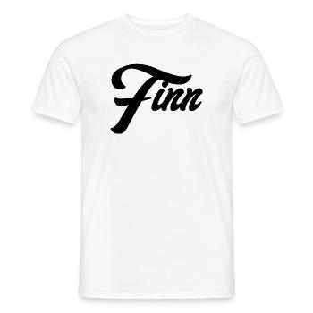 Name Finn geometrisches Muster auf Textilien - Männer T-Shirt - Weiß - Vorne - AI Model Male 178 dark (178cm)