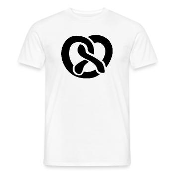 bäckerei bakery brezel pretzel symbol Firma icon - Männer T-Shirt - Weiß - Vorne - AI Model Male 178 dark (178cm)
